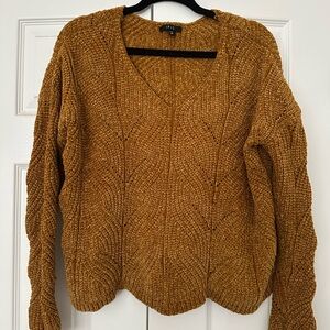 Iris Mustard V-Neck Sweater